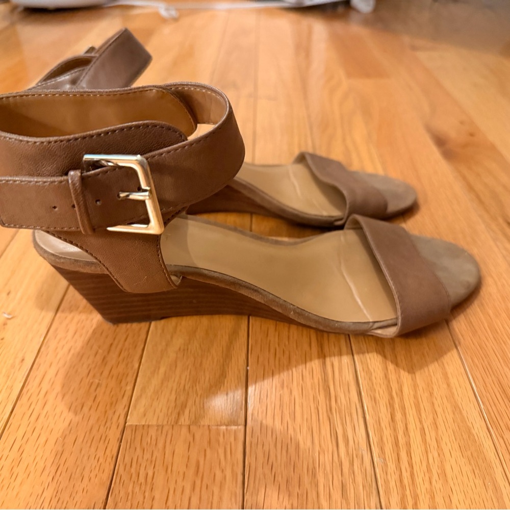 Nine West Pepperman Wedge Sandals In Tan Size 10 #summer #spring #wedding #bar